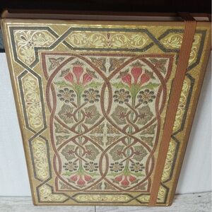 Gold and Red Floral Patterned Journal